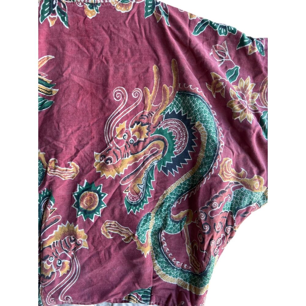 Vintage Women's Quilted Kimono Jacket Phoenix and Dragons One Size fits most - Picture 12 of 13